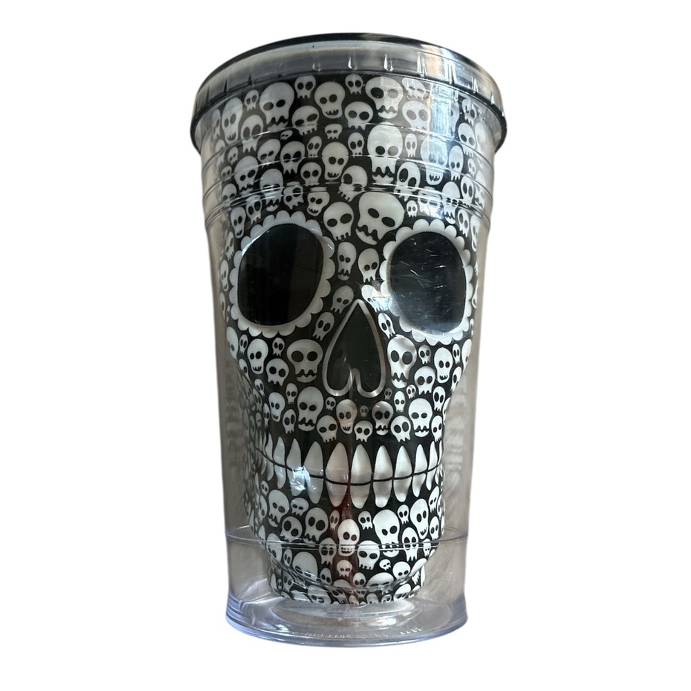 Cool Gear Tumbler Cup Skull Pattern Halloween Brew Insulated Hot Cold BPA Free